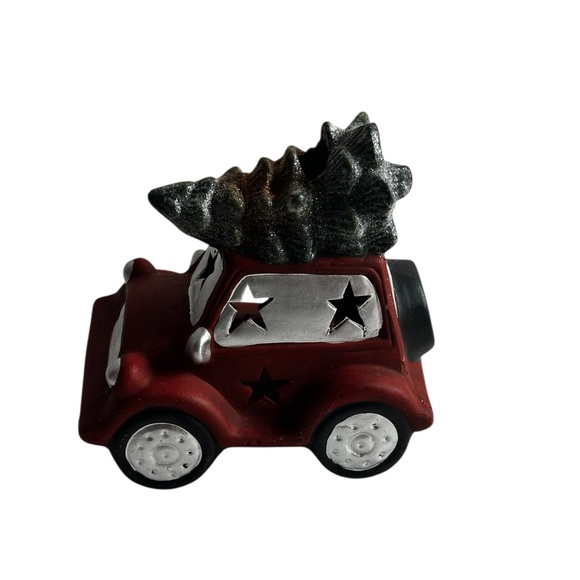 unbranded Other - Jeep Christmas Votive Candle holder, Features a Christmas Tree on Top